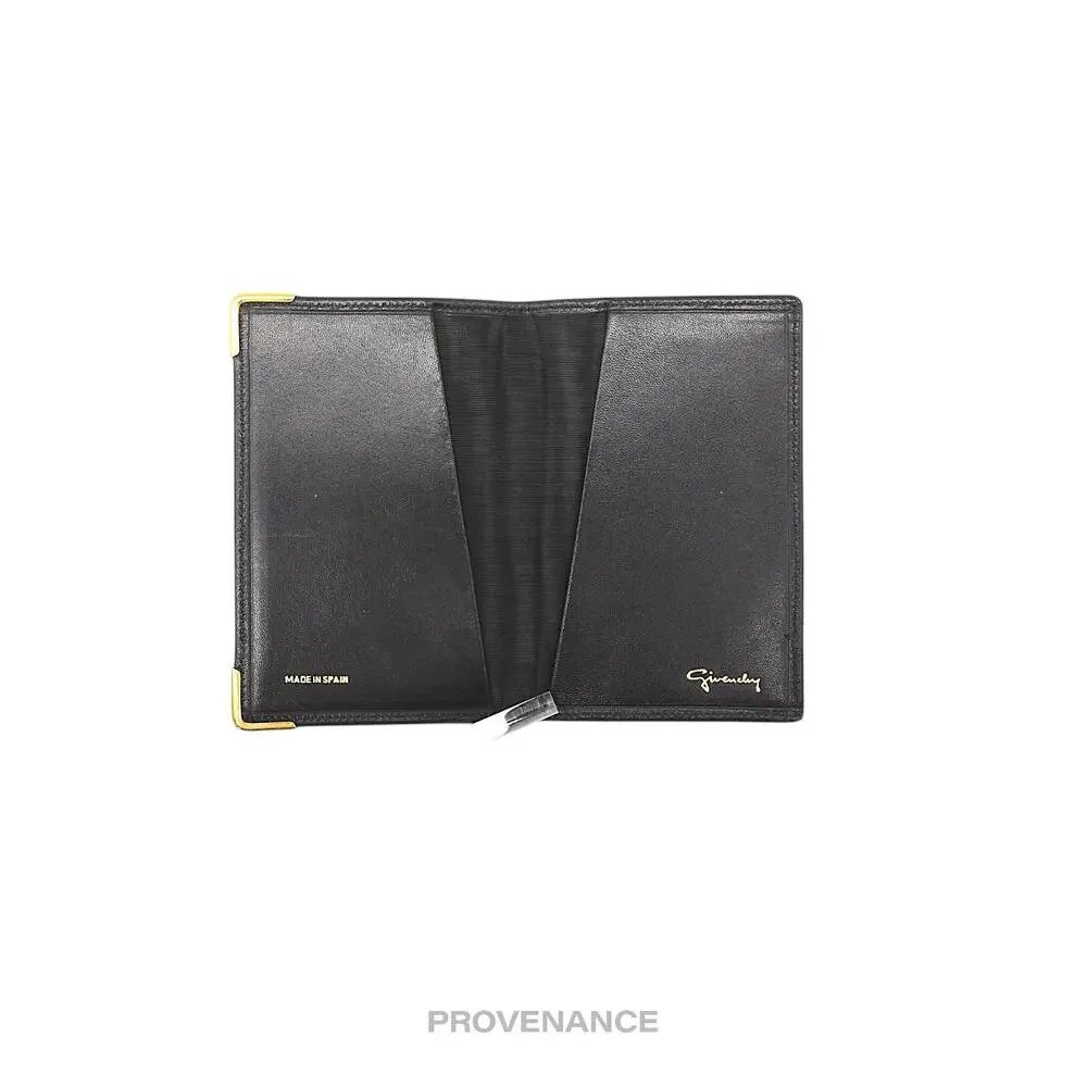🔴 Givenchy 4G Logo Pocket Organizer Wallet - Black Leather